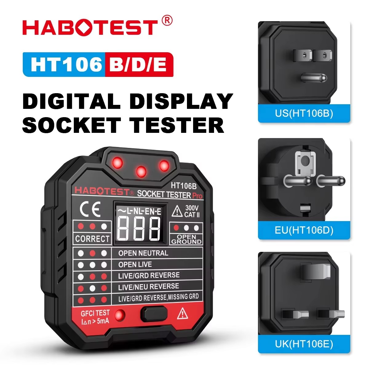 HT106 Digital Socket Tester Pr - Power Tools Uk Review recension och pris