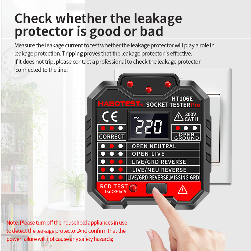 HT106 Digital Socket Tester Pr - Power Tools Uk Review recension och pris