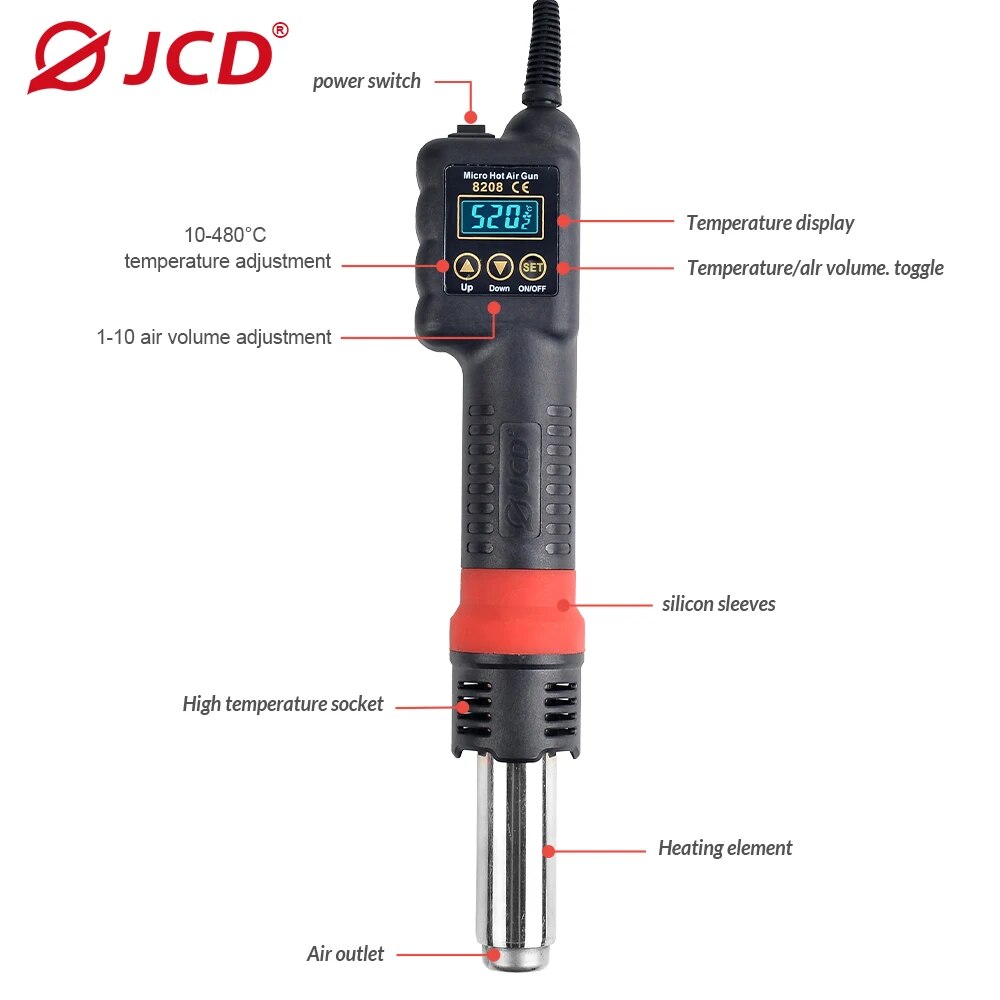 JCD Micro Hot Air Gun 8208 750 - Heat Gun Variable recension och pris