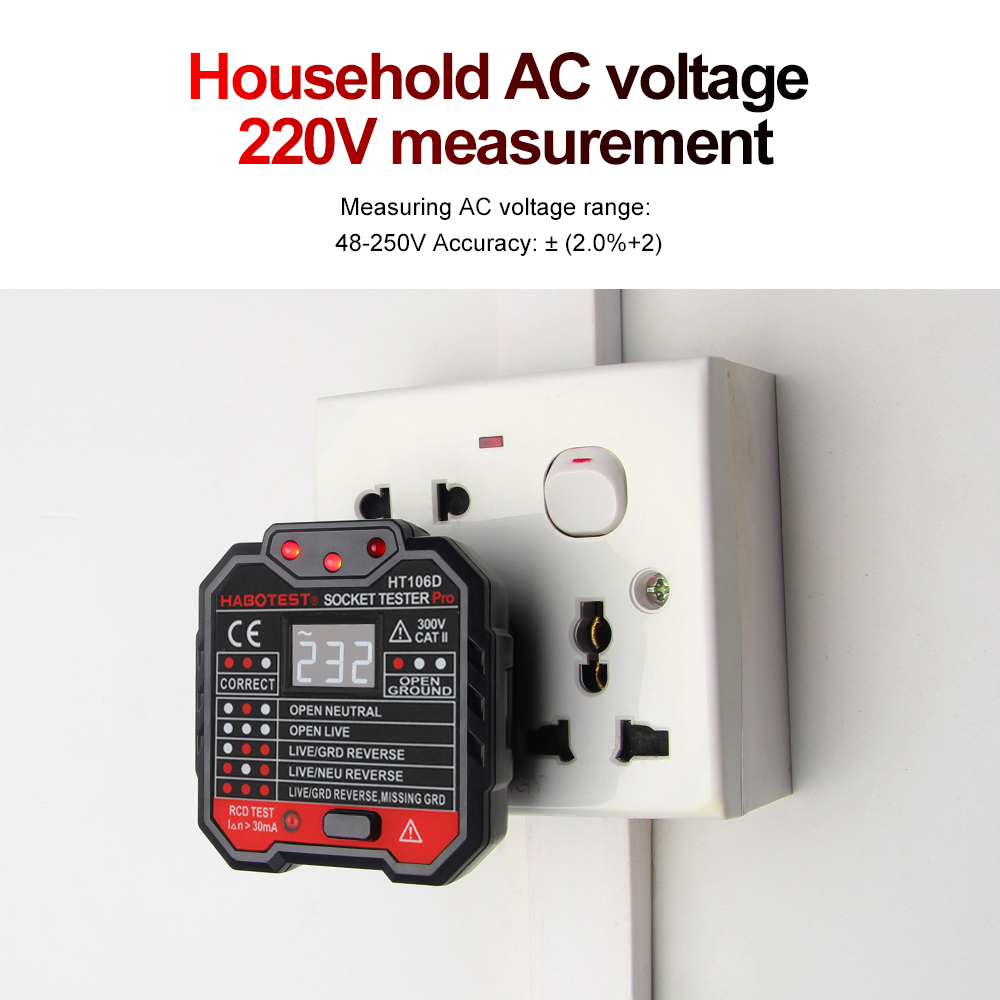 HABOTEST HT106 Digital Socket  - Power Tools Uk Review recension och pris