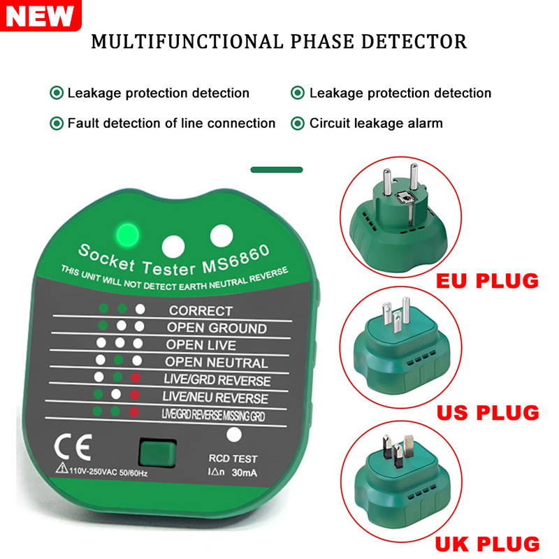 30mA Socket Tester Voltage Tes - Power Tools Uk Review recension och pris