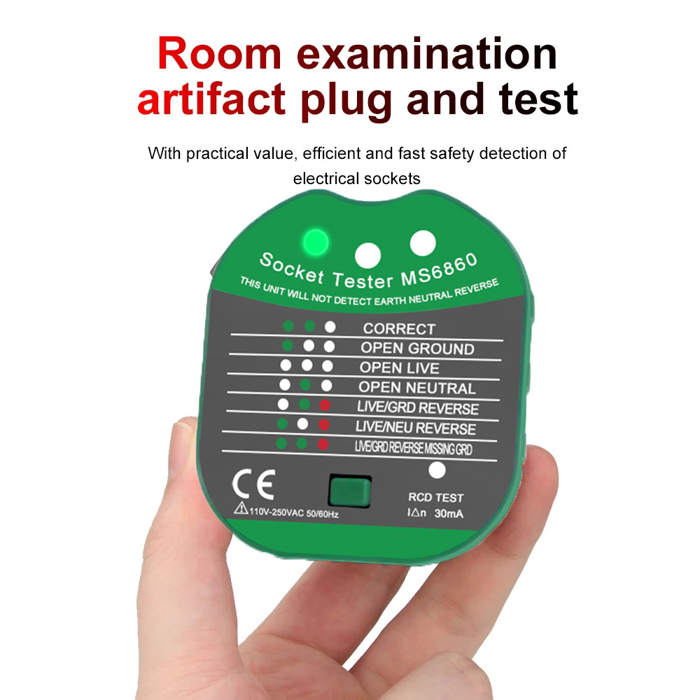 30mA Socket Tester Voltage Tes - Power Tools Uk Review recension och pris