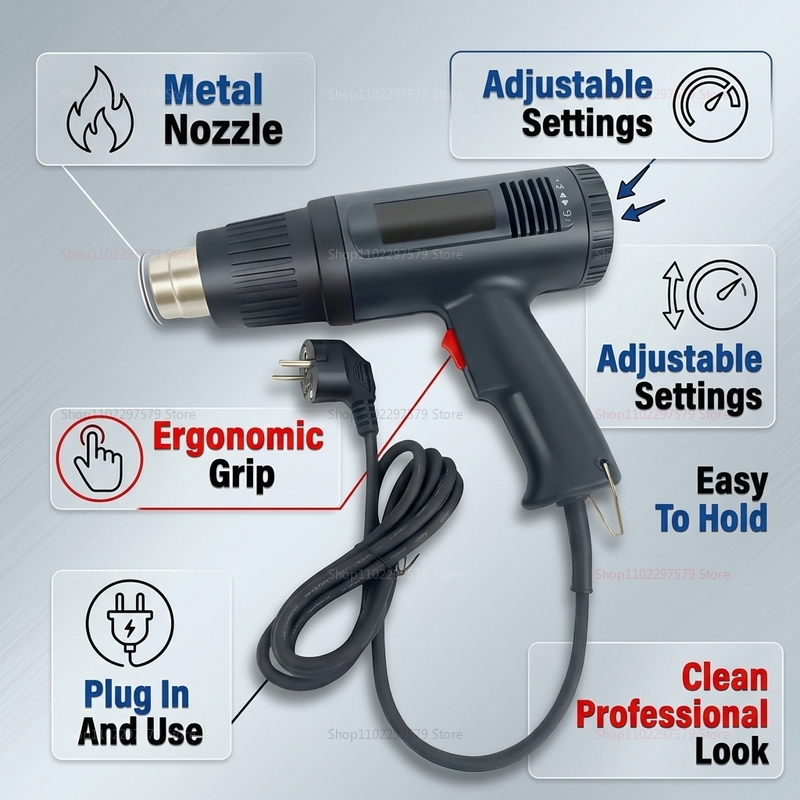 New Hot Air Gun 2500W Variable - Heat Gun Variable recension och pris
