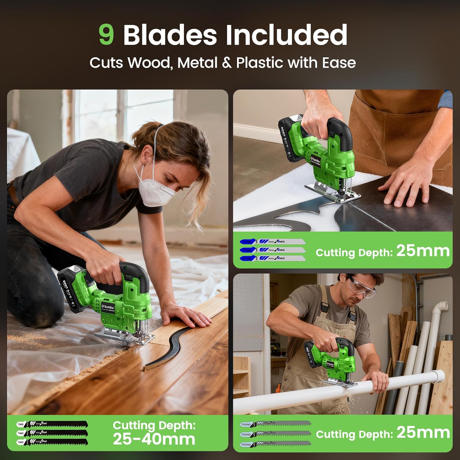 Taskstar Jig Saw Tool & Angle  - Jigsaw Orbital Blade recension och pris